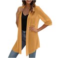 thumbnail image 6 of Garbnen Shrugs for Women Chiffon Open Front Long Womens Short Sleeve Cardigan Soft Lightweight Sun Protection Casual Sheer Shawls for Women L, 6 of 6