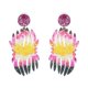 thumbnail image 1 of Joyas vibrantes para mujeres y niñas a la moda Pendientes colgantes de resina multicolor, 1 of 5