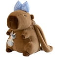 thumbnail image 2 of Mochila Felpa Capibara Bolso Piel para Estudiantes Niñas (con Hamburguesa), 2 of 6