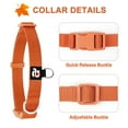 thumbnail image 3 of azuza 3 Pack Fall Dog Collars Comfortable and Adjustable Nylon Dog Collars for Puppy Small Dogs, XS (8-12inch)?Ginger Yellow, Rust Orange and Latte Brown, 3 of 6