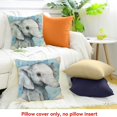 thumbnail image 4 of FCXZI Square Elephant Cushion Cover 100% Linen Pillow Case for Sofa 24x24in, 4 of 5