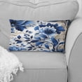 thumbnail image 2 of Designart "Acanthus Leaves In Cobalt Blue I" Floral Printed Throw Pillow, 2 of 5