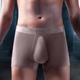 thumbnail image 2 of GigrtiJin Mens Athletic Pouch Underpants Solid Color Mid Rise Full Coverage Hip Lifting Trunks Underwear Sweatproof Hipster Boxer Briefs, 2 of 7