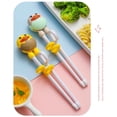 thumbnail image 3 of Juego de vajilla para bebé de acero inoxidable, con palillos de entrenamiento para niños y cucharas y tenedores para bebé (juego de 3 piezas), 3 of 5