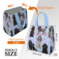 thumbnail image 3 of Poodles Insulated Lunch Bag for Women & Adults,Large Portable Soft Cooler Lunch Bag,Thermal Food Storage Tote with Pearl Cotton,8.66L,8.75x5.75x9.5 Inch, 3 of 6