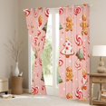 thumbnail image 3 of Manfei Cute Gingerbread Black Out Curtains for Kids Children, Sweet Candy Sugar Curtains Pack of 2 (42x63 Each), Kawaii Christmas Tree Bedroom Curtains, Luxurious Room Decor, 3 of 6