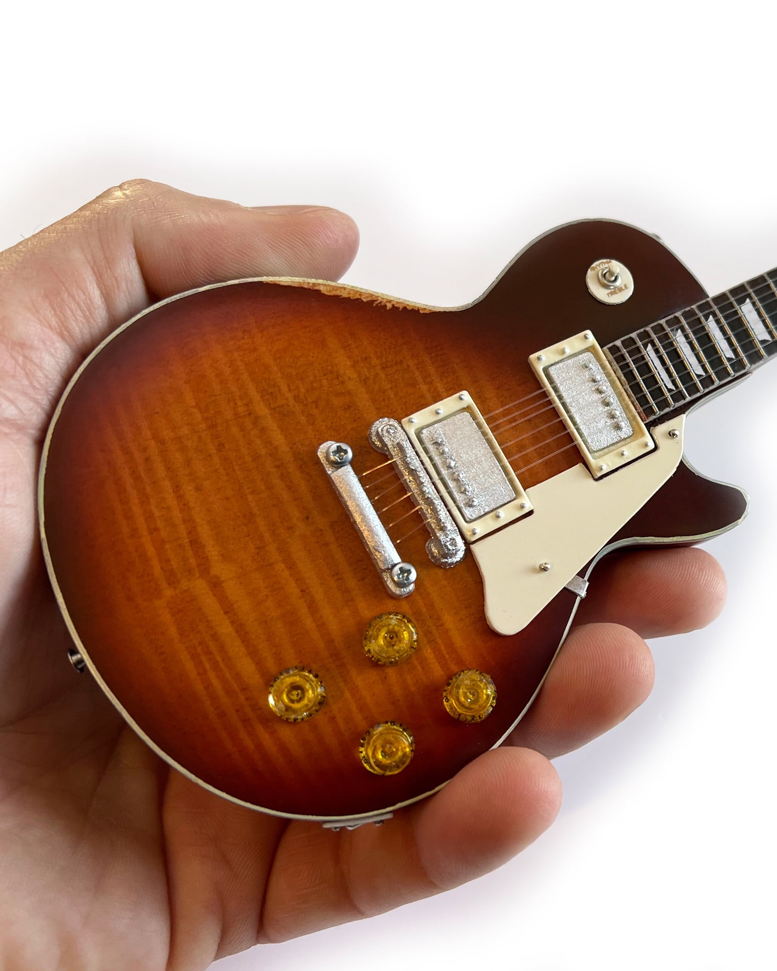 Billy Gibbons Gibson Les Paul Aged "Pearly Gates" 10 Inch Miniature Guitar