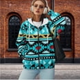 thumbnail image 2 of Uorisanigo Aztec Tribal Hoodies for Women Sweatshirt Size XS Oversized Polyester Fall Fashion Long Sleeve Hooded Sweatshirts Slight Stretch Soft Workout Winter Clothes, 2 of 7