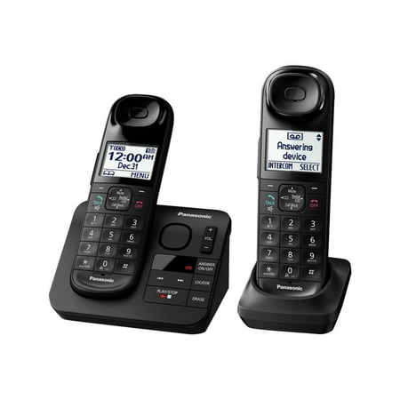 Panasonic Expandable Cordless 2 Phone Answering System w/ Comfort Shoulder (Best Cordless Home Phone System)