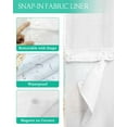 thumbnail image 3 of No Hook Shower Curtains with Snap in Liner, Blue Red Coastal Waterproof Fabric Shower Curtain, Nautical Beach Summer Coral Shell Double Layers & See-Through Top Window Bathroom Curtains 36''x72'', 3 of 6