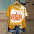 thumbnail image 4 of Dagaeig Halloween Womens Shirt Cute Ghost Shirt Fall Pumpkin Tshirt Graphic Tees Casual Long Sleeve Tops|Yellow S, 4 of 5