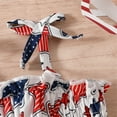 thumbnail image 4 of Coerni Toddler Baby Girls 4th of July Dress Independence Day Outfit Kids American Flag Patriotic Clothes A Line Dresses, 4 of 5