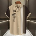 thumbnail image 2 of Chemise Décontractée pour Hommes à Boutons Imprimé Plage Col Rabattu Manches Courtes, 2 of 3