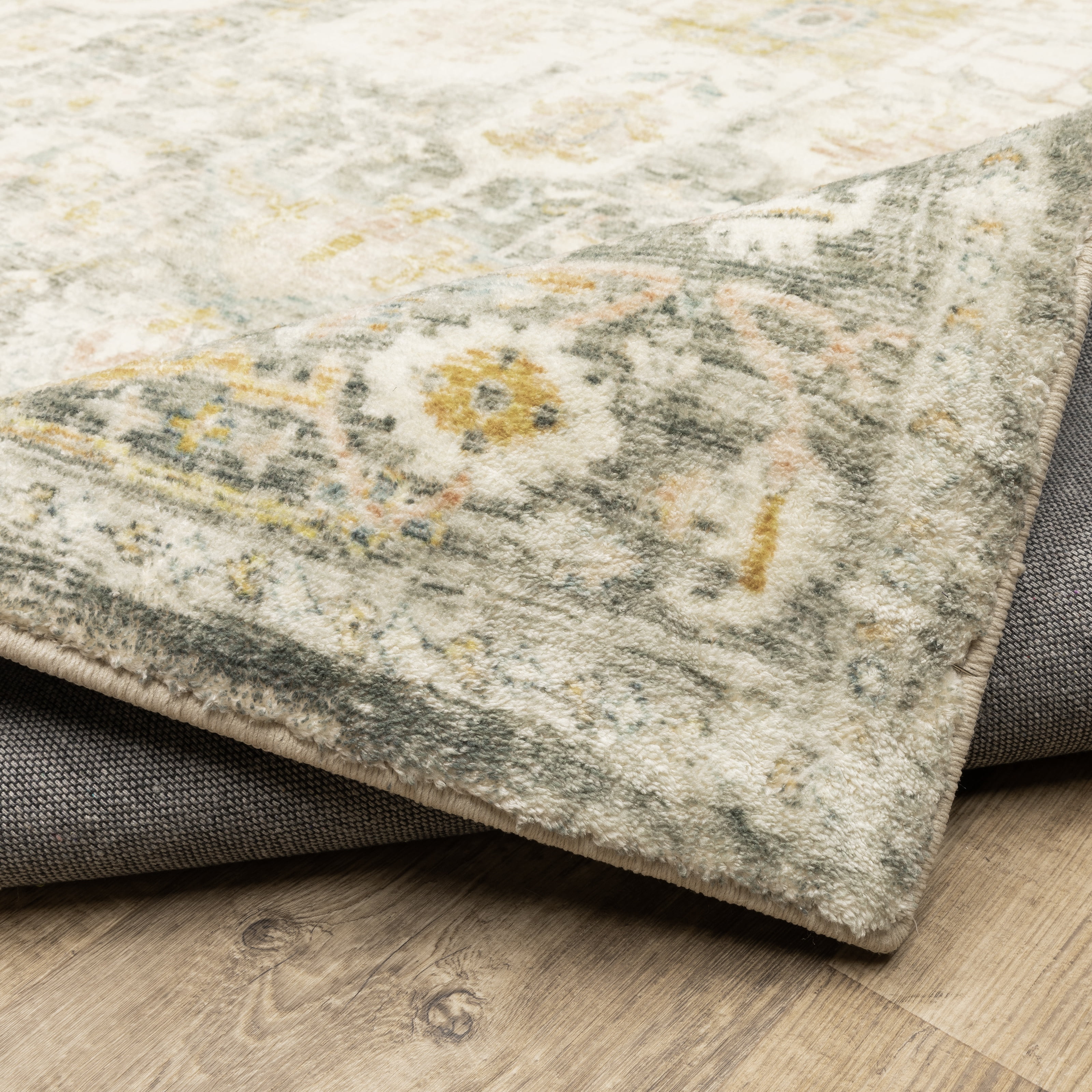 Avalon Home Silvana Bohemian Medallion Area Rug, 7'8" X 10', Gray/ Gold