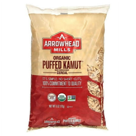 Arrowhead Mills, Organic Puffed Kamut Cereal, 6 oz Pack of 4