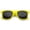 Yellow / Smoke, variant on Retro Wide Temples Neutral-Colored Lens Horn Rimmed Sunglasses 55mm (Yellow / Smoke)