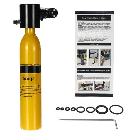 0.5L Scuba Oxygen Cylinder Diving Air Tank Regulator Diving Respirator with Gauge Snorkeling Breathing Equipment for Diving Enthusiasts