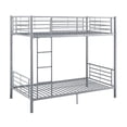 thumbnail image 3 of Pemberly Row Twin Over Twin Metal Bunk Bed in Silver, 3 of 5
