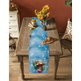 thumbnail image 5 of Ldtrchee Christmas Table Runner 72 Inches, Cute Cat White Winter Snowflake Gradient Blue Bed Runner Dresser Scarves Tabletop for Indoor Outdoor Parties/Ceremony/Banquet, 13" x 72", 5 of 8