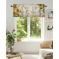 thumbnail image 4 of Yellow Farmhouse Sunflowers Kitchen Valances for Windows Leaves Bee Butterfly Valance Curtains&nbsp; for Kitchen /Living Room/Bedroom/ Bathroom Decor, 42"x12 " ,Rod Pocket 1 Panel,, 4 of 7