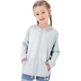 thumbnail image 3 of Chaqueta de protección solar con cremallera activa para niños, camisa de refrigeración con capucha, bolsillos, pesca, correr al aire libre, 3 of 5