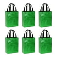 thumbnail image 1 of Bolsas de regalo Uxcell Verde oscuro con recubrimiento láser, 6pcs Bolsas reutilizables, 8" x 4" x 10", 1 of 5
