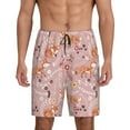 thumbnail image 3 of Lsque Beautiful Fox Mens Sleep Pajama Shorts,Short Pajama Pants, Cotton Ultra-Soft Knit-4X-Large, 3 of 9