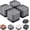 Square-4 Pack-grey, variant on Bed Risers Furniture Risers Heavy-Duty Rectangular Adjustable Block Lift to 3 inches and 4.3 inches Desk, Sofa, Chair Legs, Refrigerator, Washing Machine Support up to 4000 pounds
