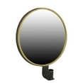 thumbnail image 1 of Benzara BM229720 Miroir Encastré Rond en Métal Applique&44; Noir & Laiton, 1 of 1