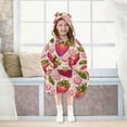 thumbnail image 7 of joogoo Wearable Blanket Hoodie for Cute Strawberry Oversized Sherpa Hooded 3-14 YR M, 7 of 7