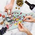 thumbnail image 4 of Nature Cutting Board, Sakura Blossom Japanese Cherry Tree Garden Summertime Vintage Cultural Print, Tempered Glass Cutting and Serving Board, Wine Bottle Shape, Grey and Vermilion, by Ambesonne, 4 of 5