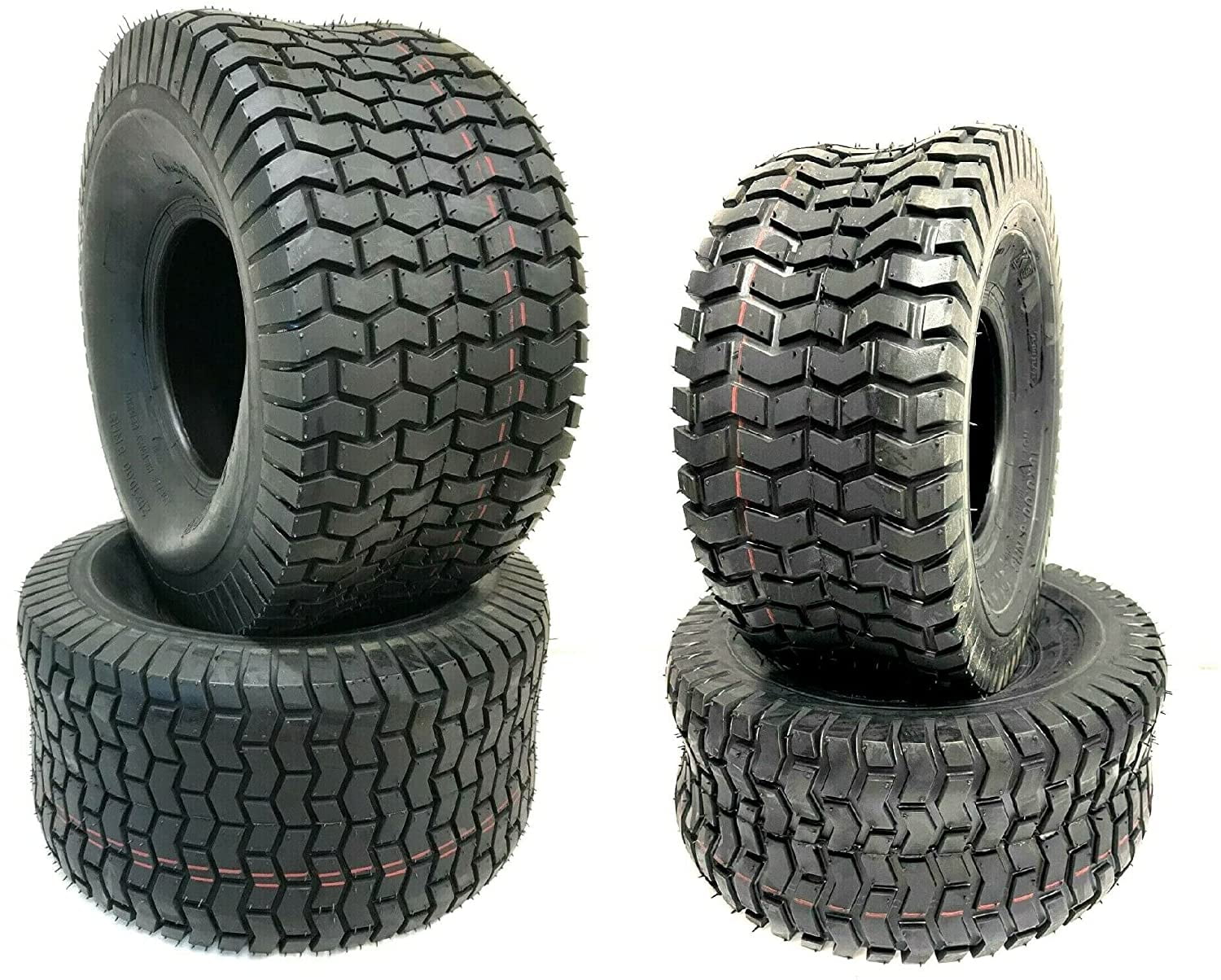 Four 4 Ply Lawn Mower Tires for Lawn Tractor Garden, Sizes 15x66 & 20x108