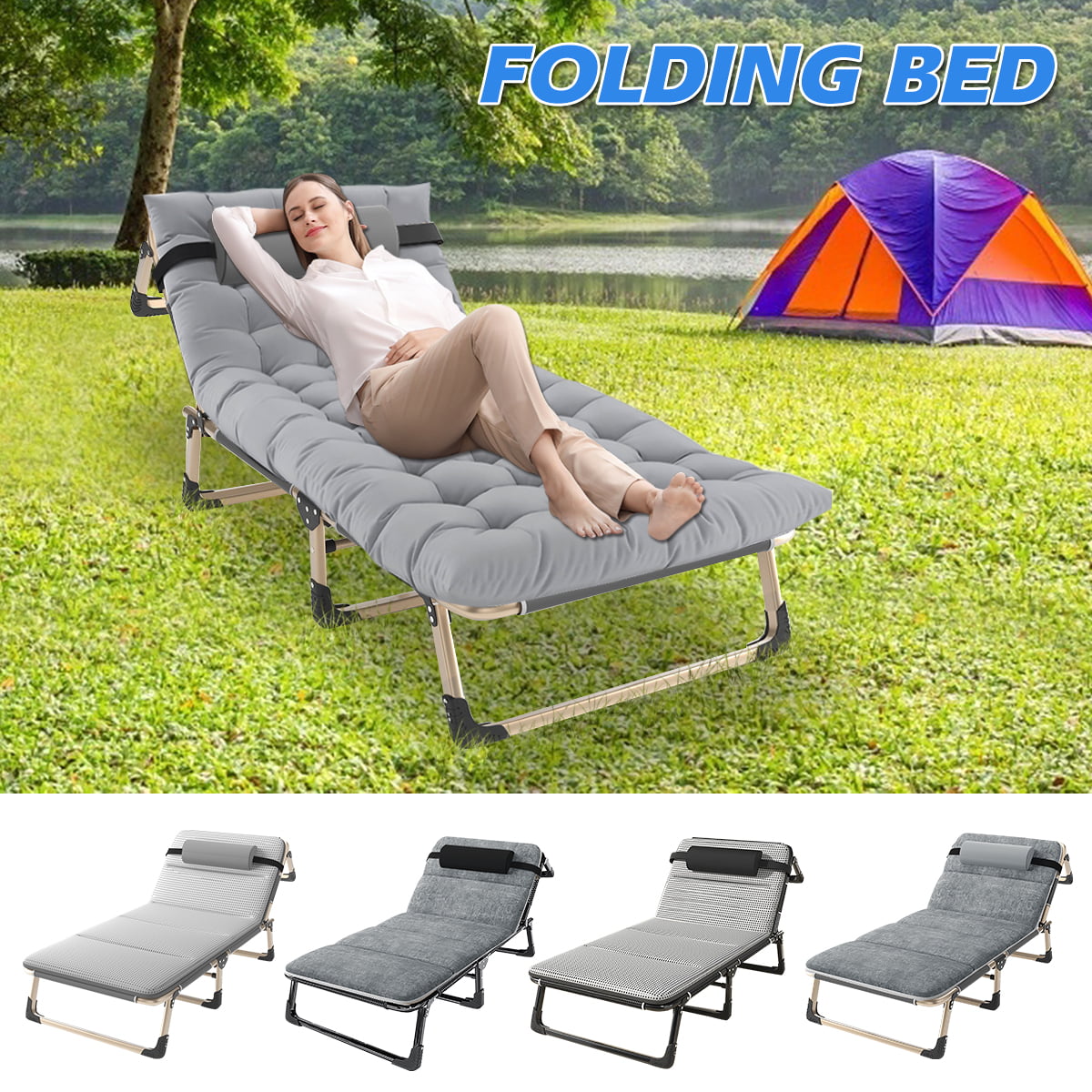 Thin Sleeping Cot mat for Tri fold Camping Cot ELTOW Soft Cotton Mattress