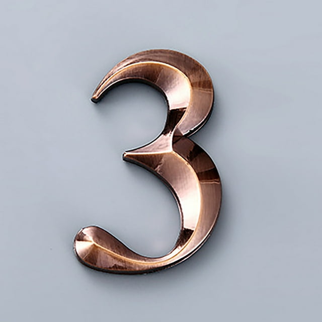 Chmadoxn Wall Stickers Modern House Numbers Mailbox Numbers 0 9 Self Adhesive Street Door Home Address Metal Numbers For Outside Or Inside Signs Easy Install Digital Stickers