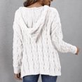 thumbnail image 4 of Lilgiuy Women's V-Neck Casual Solid Color Knit Long Sleeve Hooded Pullover Sweater Top 2022 Fall Winter, 4 of 5
