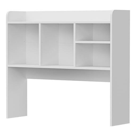 ZENSTYLE Freestanding Desk Organizer Tabletop Bookshelf with 4 Shelves Wood Frame White
