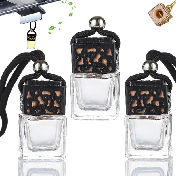 Ambientador de coche de cuero toscano, difusores de coche premium, aroma de cuero toscano, ambientador colgante para coche, fragancia ajustable de larga duración (3 piezas-B)