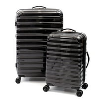 iFLY Hardside Fibertech Luggage, 2 Piece Set Black