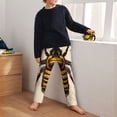 thumbnail image 5 of Yiaed Honey Bee Print Teenagers' Lounge Pants, Loose PJ Bottoms, Long Pajama Pants for Men-XS(5-6), 5 of 6