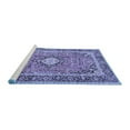 thumbnail image 2 of Ahgly Company Machine Washable Indoor Rectangle Persian Blue Traditional Area Rugs, 5' x 8', 2 of 4