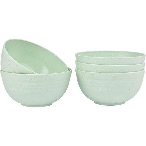 5 Pack Unbreakable Plastic Pasta Bowls Lightweight Reusable Food
