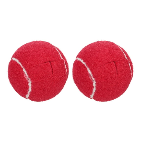 Uxcell 2 Pcs Precut Walkers Tennis Balls, Universal Precut Glide Ball Walkers Accessories Glides for Furniture Legs and Floor Protection, Red