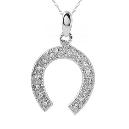Foreli 0.08CTW Diamond 14K White Gold Necklace