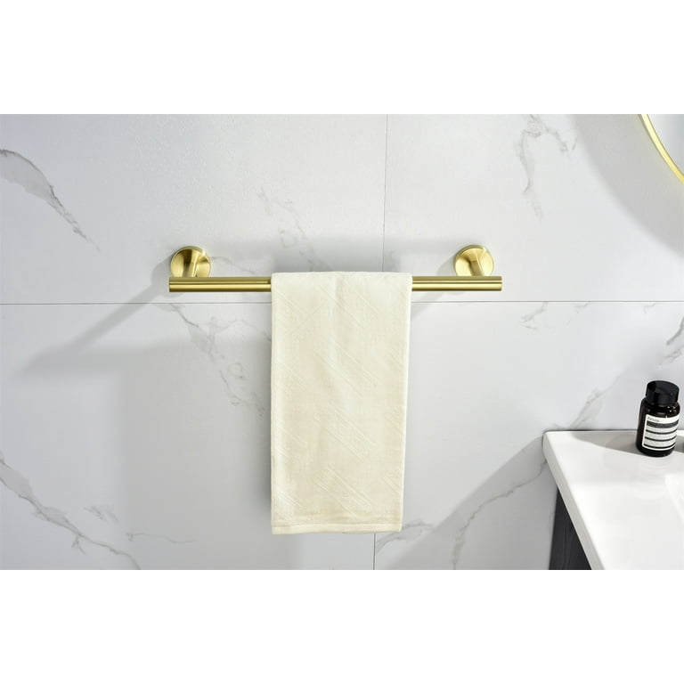 3-piece stainless steel bathroom towel rack set wall-mounted-gold