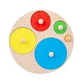 thumbnail image 3 of Tablero de agarre de mano geométrico 3D rompecabezas de madera para niños juguetes educativos para edades tempranas Sywqhk libre de BPA, 3 of 8
