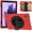 Red, variant on TOP SHE Case for Samsung Galaxy Tab S7 FE 5G (12.4", T730), Galaxy Tab S7 Plus Case (12.4 Inch, T970) - Multiple Protection Plastic/Silicone Shockproof Hard Cover with Stand /Hand Strap (Blue)