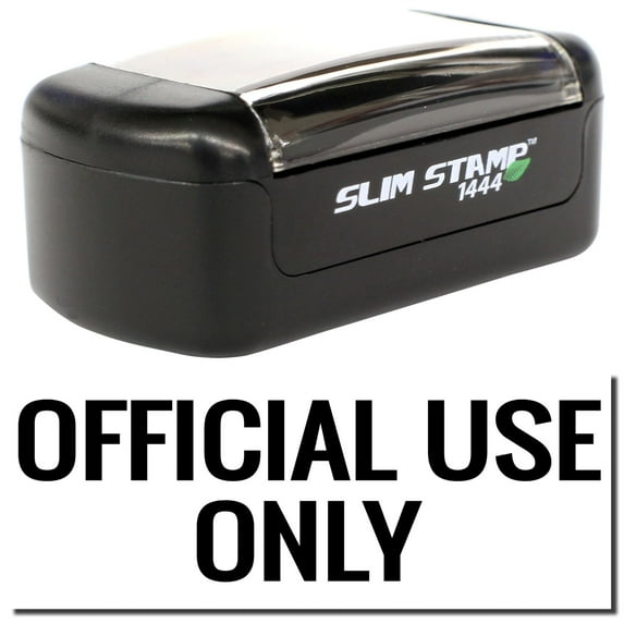 Slim Pre-Inked Official Use Only Stamp, Slim 1444, Ultra Slim Design, Impression Size 1/2" by 1-3/4", Up to 25,000 Impressions - Black Ink