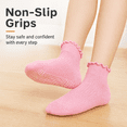 thumbnail image 2 of 12 Pairs Toddler Girls Ruffle Socks – Non-Slip Baby Grip Socks Soft Cotton Socks, Cute Grippy Frilly Socks for 1-3 Years, 2 of 6