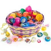 25 Kids Toy Filled Egg Hunt Plastic Easter Eggs, Assorted Bright Solid Colors