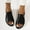 Black, variant on Women's Open Toe Slingback Sandals Gold Buckle Accent Slip On Shoes Casual Summer Beach Footwear Trendy Fashion Flat Sandals White Women Sandal